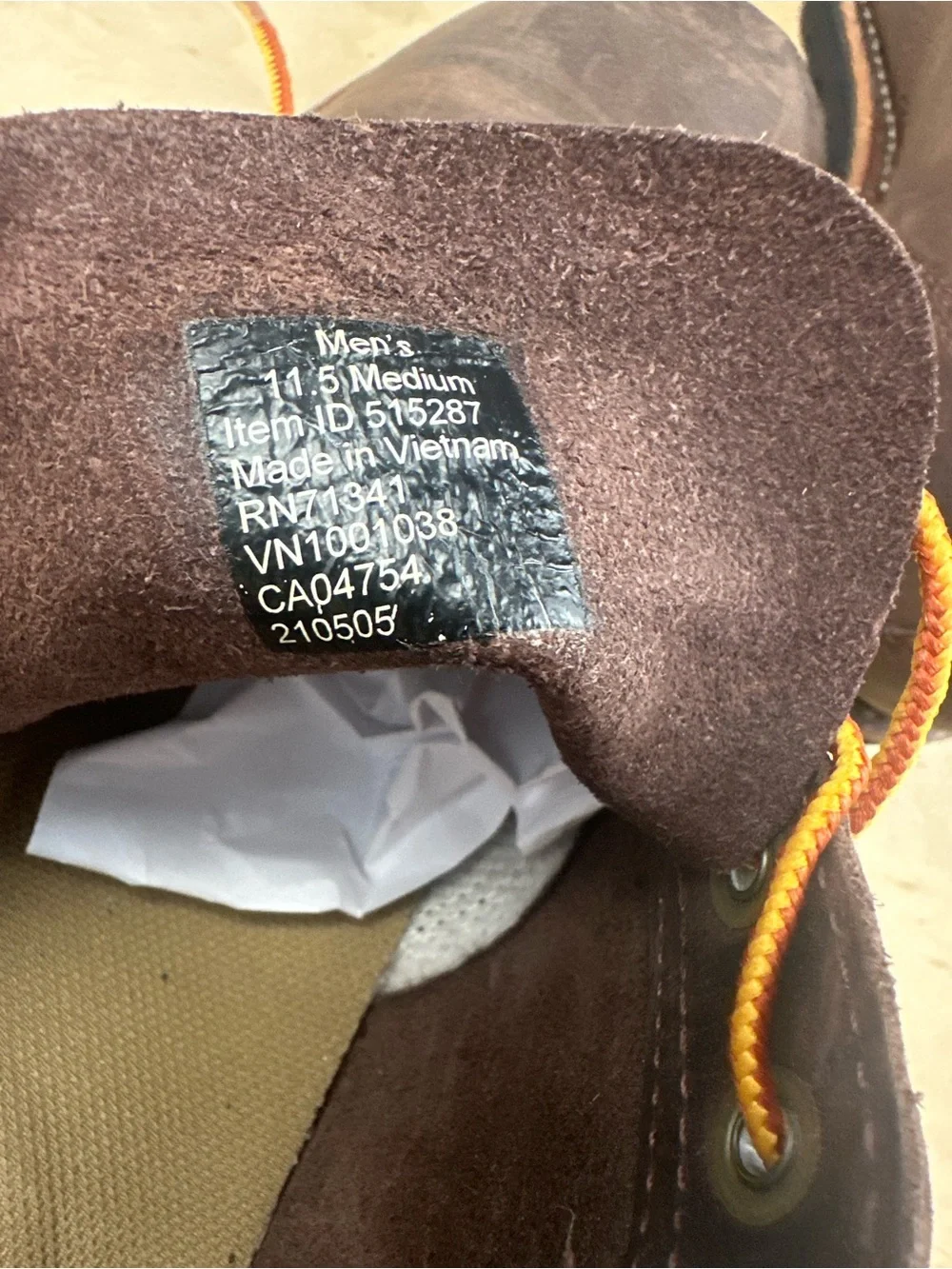 L.L. Bean Men's Brown Leather Work Oxford